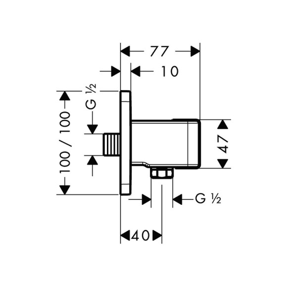 Шланговое подключение Axor Urquiola 11626000 Хром Шланговое подключение Axor Urquiola 11626000 Хром