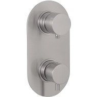 Смеситель для душа Remer Minimal Thermo NT93KBNPO с термостатом Никель брашированный