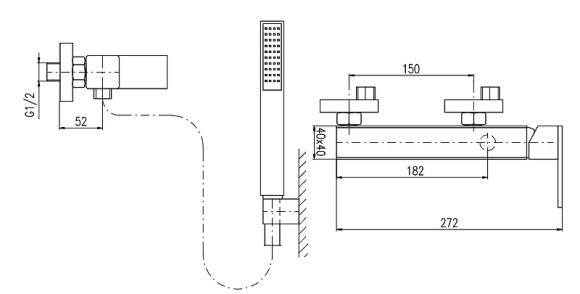 Смеситель для душа Rav Slezak Loira LR580.5/1 Хром