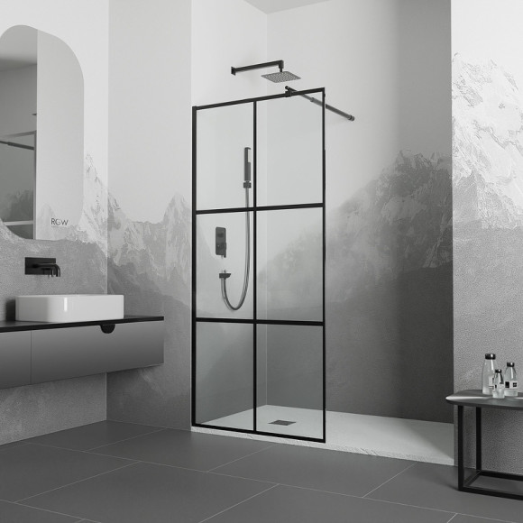 Душевая перегородка RGW Walk In WA-011B 100 35101100-84 профиль Черный стекло прозрачное Душевая перегородка RGW Walk In WA-011B 100 35101100-84 профиль Черный стекло прозрачное