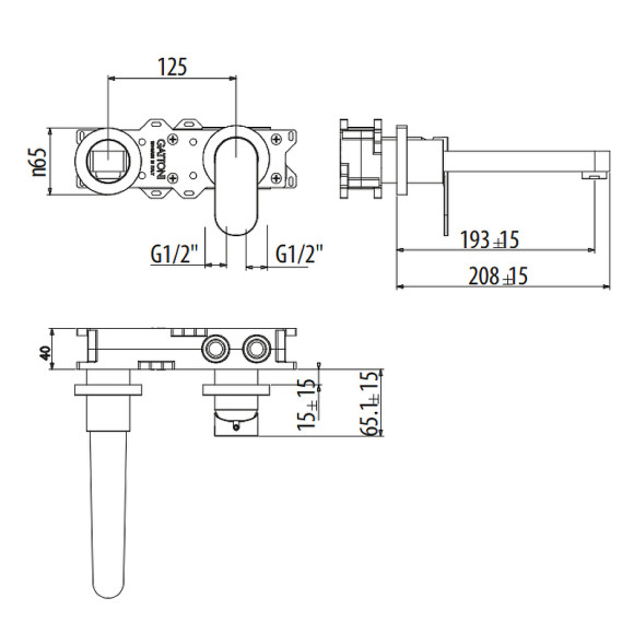 Смеситель для раковины Gattoni H2Omix7000 7003570C0 Хром Смеситель для раковины Gattoni H2Omix7000 7003570C0 Хром