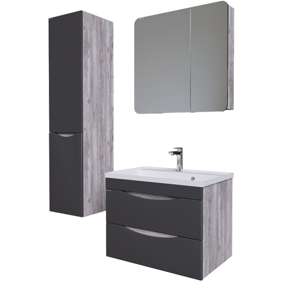 Тумба под раковину Grossman Талис 70 107010 подвесная Бетон пайн Серая Тумба под раковину Grossman Талис 70 107010 подвесная Бетон пайн Серая