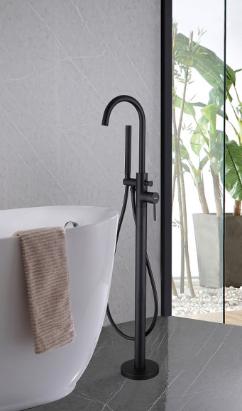 Смеситель для ванны Abber Wasser Kreis AF8115B Черный матовый Смеситель для ванны Abber Wasser Kreis AF8115B Черный матовый