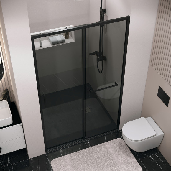 Душевая дверь Grossman Style 110 100.K33.05.110.21.10 профиль Черный матовый стекло тонированное Душевая дверь Grossman Style 110 100.K33.05.110.21.10 профиль Черный матовый стекло тонированное