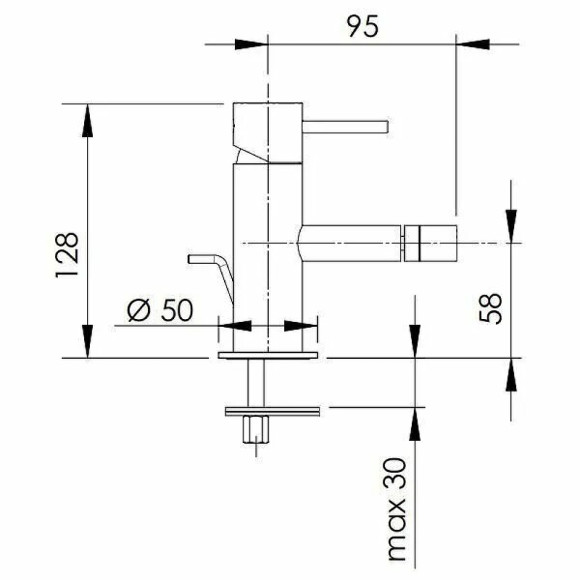 Смеситель для биде Remer X-Style X20RL Медь Смеситель для биде Remer X-Style X20RL Медь