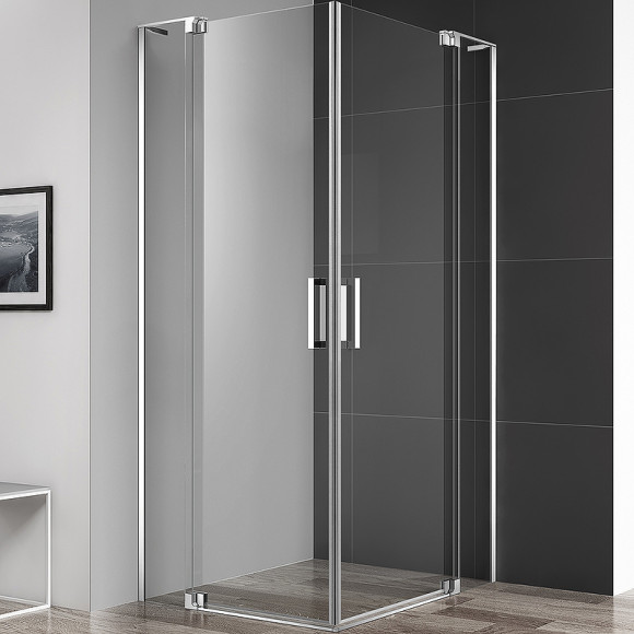 Душевой уголок Cezares Slider 110х100 SLIDER-AH-2-90/100-100/110-C-Cr профиль Хром стекло прозрачное