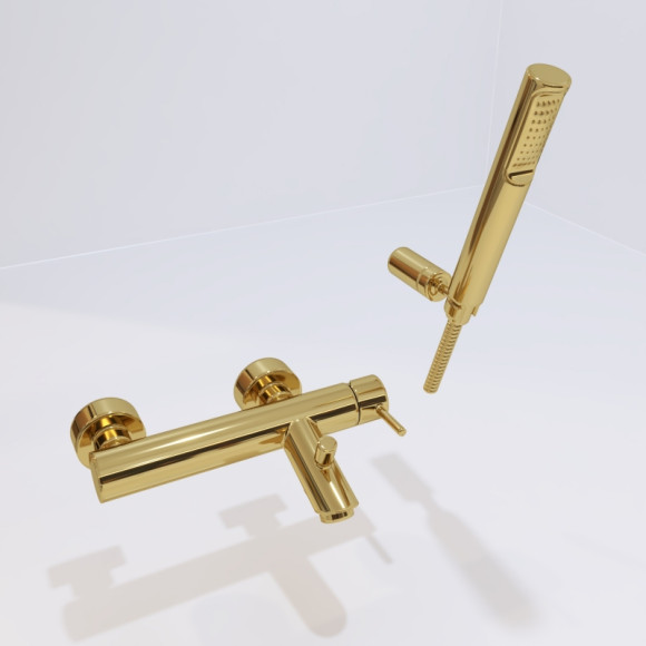 Смеситель для ванны Paffoni Light LIG023HG Золото