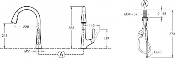 Смеситель для кухни Jacob Delafon Malleco E77748-VS Матовая сталь
