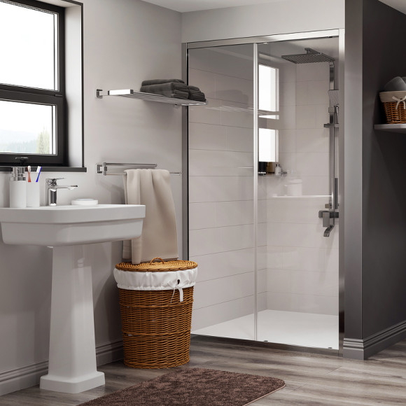 Душевая дверь WasserKRAFT Main 130 41S30 профиль Хром стекло прозрачное Душевая дверь WasserKRAFT Main 130 41S30 профиль Хром стекло прозрачное