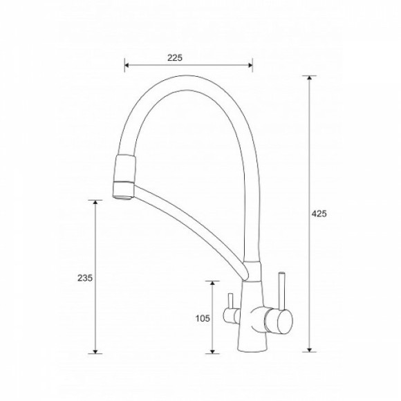 Смеситель для кухни Paulmark Siegen Si213111-431 Белый матовый Хром Смеситель для кухни Paulmark Siegen Si213111-431 Белый матовый Хром