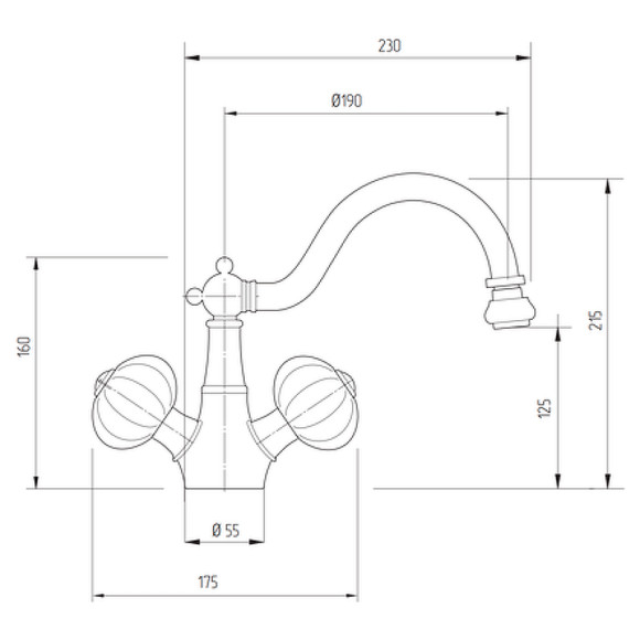 Смеситель для биде Migliore Olivia 18995 Бронза Белый