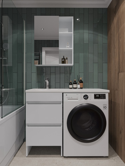 Тумба с раковиной Orange Sistema 110 L ST-110TUW+RAL Белая глянцевая Тумба с раковиной Orange Sistema 110 L ST-110TUW+RAL Белая глянцевая