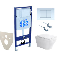 Комплект унитаза с инсталляцией Aquatek Set Aquatek Амадео-009 4в1 с сиденьем Микролифт и Белой клавишей смыва Комплект унитаза с инсталляцией Aquatek Set Aquatek Амадео-009 4в1 с сиденьем Микролифт и Белой клавишей смыва