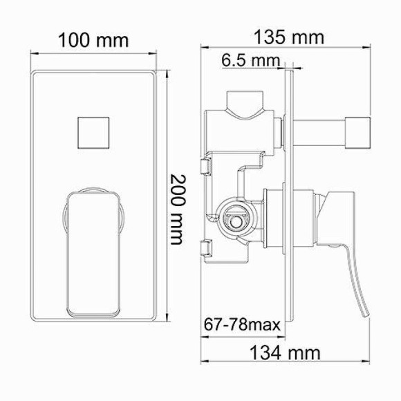 Смеситель для душа WasserKRAFT Aller 10641W Белый Хром