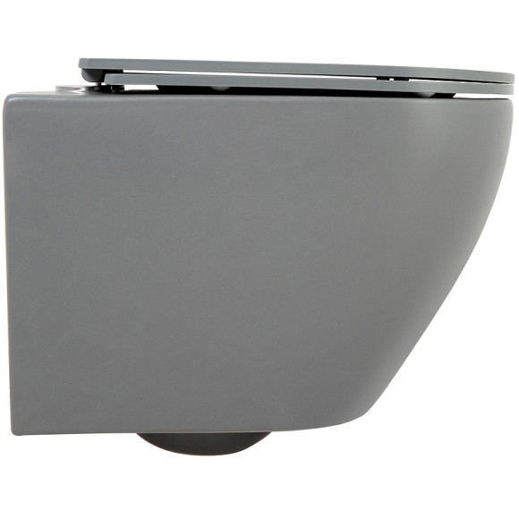 Унитаз BelBagno Colorato BB062CHR-GR/BB062SC-GR подвесной Серый матовый с сиденьем Микролифт