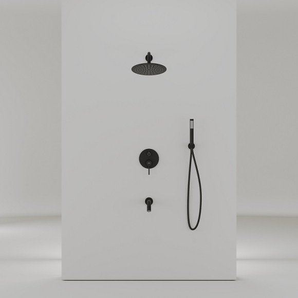 Душевая система Sancos Select SC3004MB Черная матовая