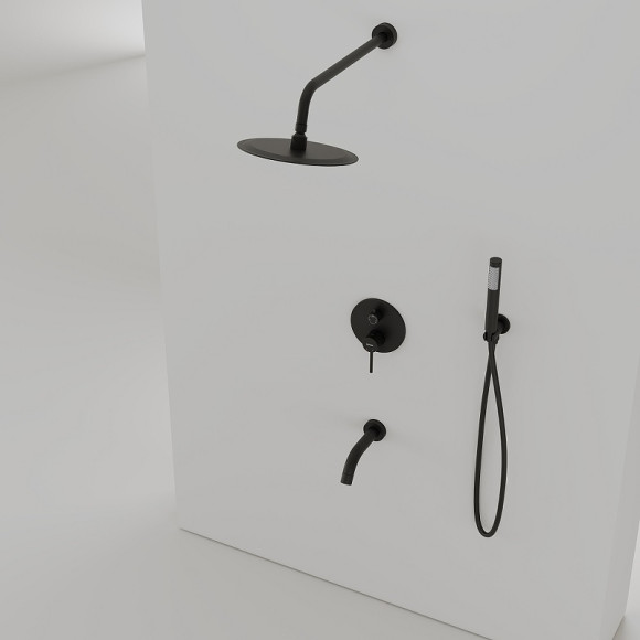 Душевая система Sancos Select SC3004MB Черная матовая