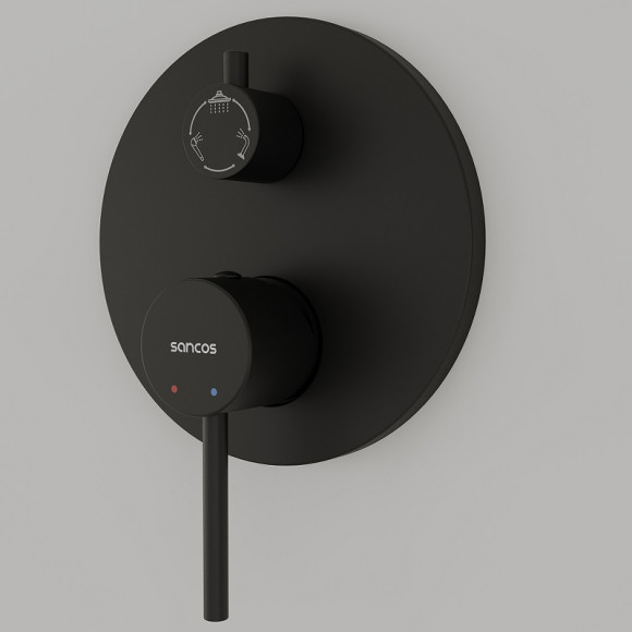 Душевая система Sancos Select SC3004MB Черная матовая