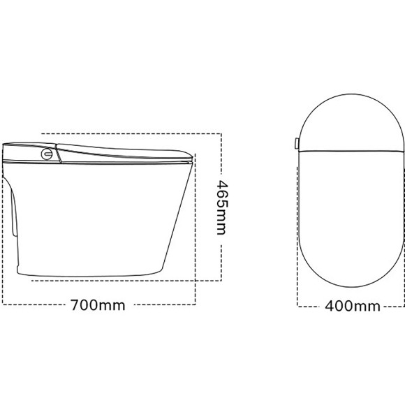 Унитаз биде Timo TE-741 с сиденьем Микролифт