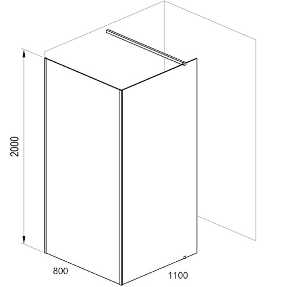 Душевая перегородка Ravak ST Walk-In Corner 110x80 GW1CD4300Z1 профиль Черный стекло Transparent Душевая перегородка Ravak ST Walk-In Corner 110x80 GW1CD4300Z1 профиль Черный стекло Transparent