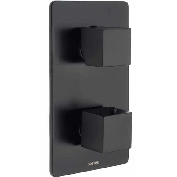 Смеситель для душа Bossini Cube Z00061.073 с термостатом Черный матовый