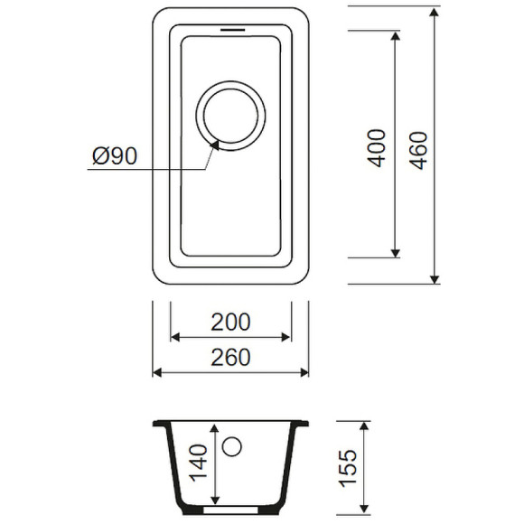 Кухонная мойка Iddis Tanto 26 TU1W261i87 Белая