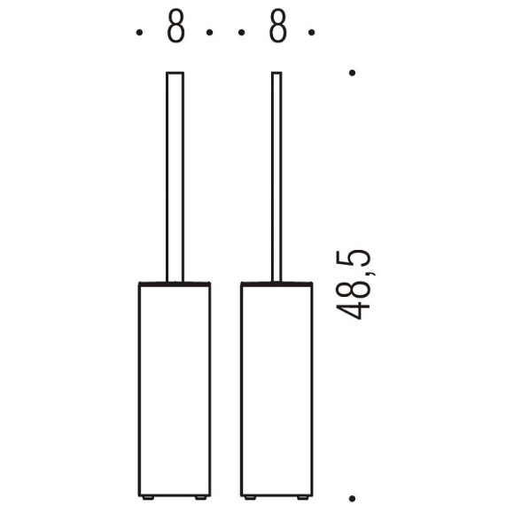 Ершик для унитаза Colombo Design Look B1606.HPS1 Нержавеющая сталь