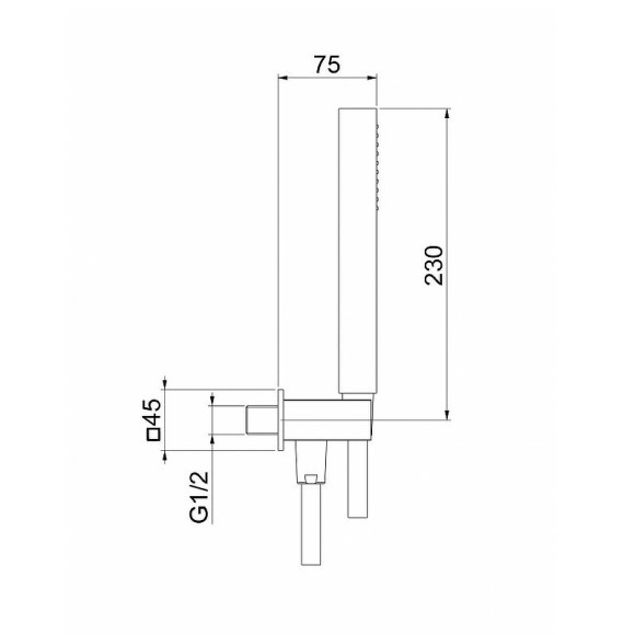 Душевой гарнитур Webert AC1045740 Белый матовый