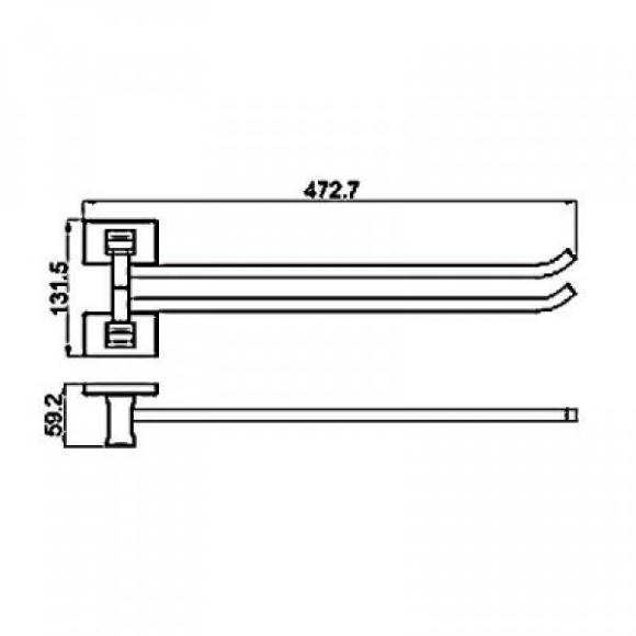 Полотенцедержатель Gappo G0712-6 поворотный Черный матовый