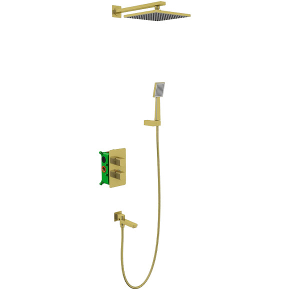 Душевая система Timo Petruma SX-5049/17SM с термостатом Золото матовое Душевая система Timo Petruma SX-5049/17SM с термостатом Золото матовое