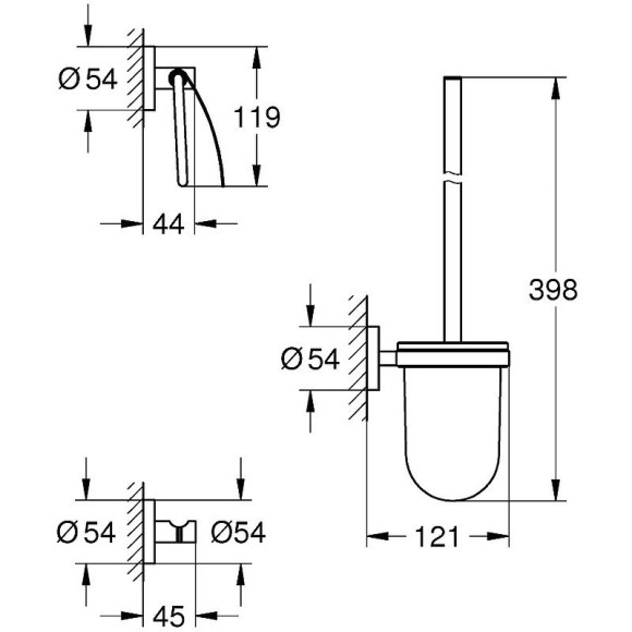Набор аксессуаров для ванной Grohe Essentials 40407001 Хром Набор аксессуаров для ванной Grohe Essentials 40407001 Хром