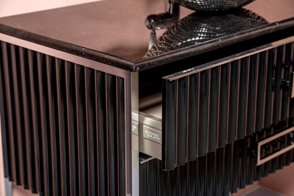 Тумба под раковину Boheme Armadi Art Monaco 100 867-100-BCR Черная Хром