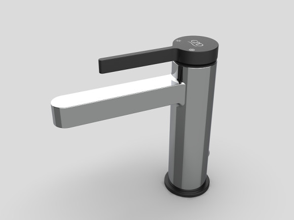 Смеситель для раковины GPD Gildo MLB165-K-S Хром Черный