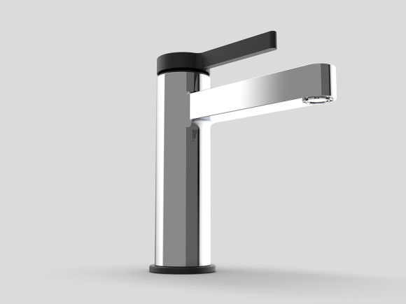 Смеситель для раковины GPD Gildo MLB165-K-S Хром Черный