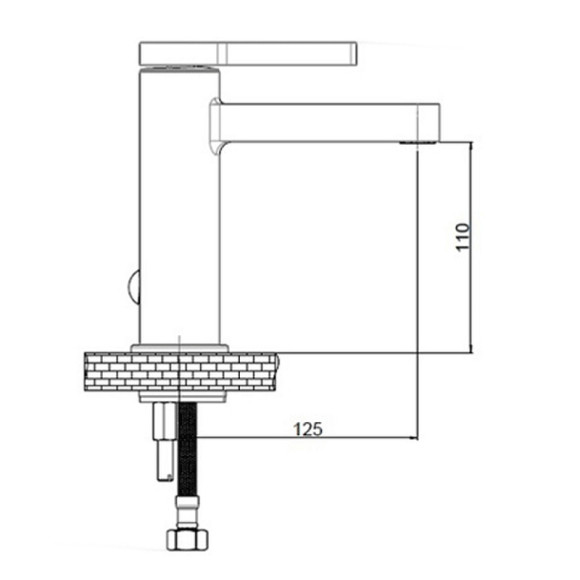 Смеситель для раковины GPD Gildo MLB165-K-S Хром Черный
