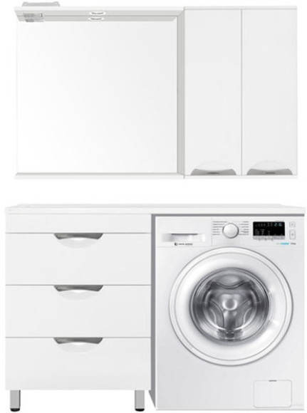 Тумба под раковину Style Line Жасмин 120 с 3 ящиками Белая Тумба под раковину Style Line Жасмин 120 с 3 ящиками Белая