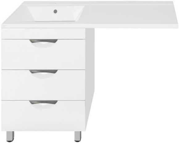 Тумба под раковину Style Line Жасмин 120 с 3 ящиками Белая Тумба под раковину Style Line Жасмин 120 с 3 ящиками Белая