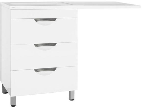 Тумба под раковину Style Line Жасмин 120 с 3 ящиками Белая Тумба под раковину Style Line Жасмин 120 с 3 ящиками Белая