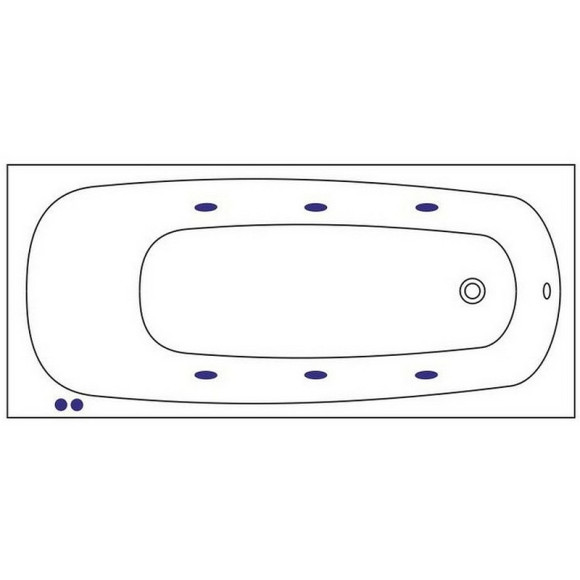 Акриловая ванна Whitecross Layla Slim 170x75 0122.170075.100.SOFT.CR с гидромассажем Акриловая ванна Whitecross Layla Slim 170x75 0122.170075.100.SOFT.CR с гидромассажем