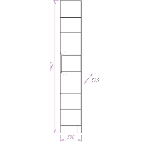 Шкаф пенал Onika Стиль 30.10 403048 Белый Ясень шимо светлый
