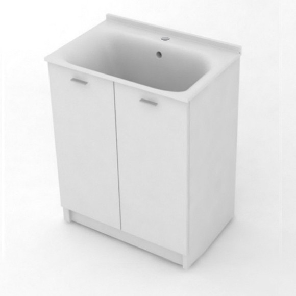 Хозяйственная раковина Kerasan Aquadom 60 29201 Белая с 1 отверстием под смеситель Хозяйственная раковина Kerasan Aquadom 60 29201 Белая с 1 отверстием под смеситель