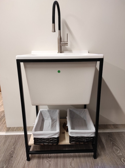 Хозяйственная раковина Kerasan Aquadom 60 29201 Белая с 1 отверстием под смеситель Хозяйственная раковина Kerasan Aquadom 60 29201 Белая с 1 отверстием под смеситель