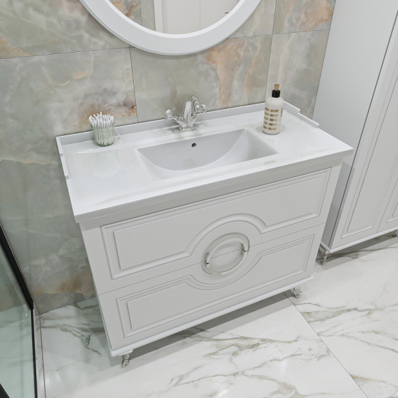 Тумба под раковину Caprigo Valletta 100 35319-SF027 Белая матовая