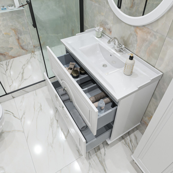 Тумба под раковину Caprigo Valletta 100 35319-SF027 Белая матовая