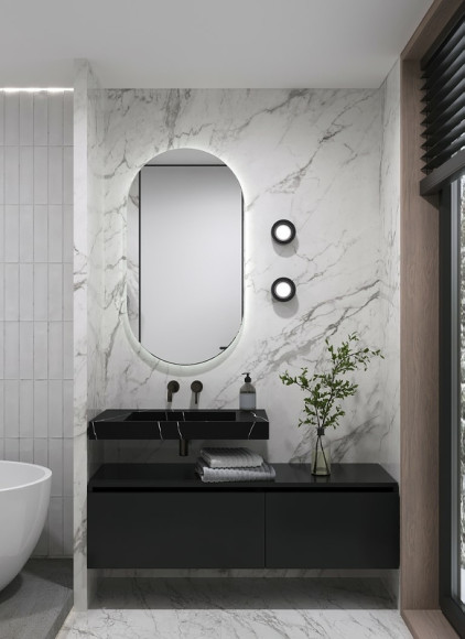 Раковина Boheme Armadi Art Flat 80 859-080-NM Черный мрамор