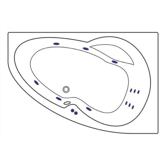 Акриловая ванна Excellent Newa 160x95 R WAEX.NEP16.LINE.CR с гидромассажем Акриловая ванна Excellent Newa 160x95 R WAEX.NEP16.LINE.CR с гидромассажем