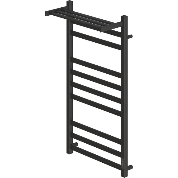 Электрический полотенцесушитель Point Меркурий PN83850PB П9 500x1000 с полкой, диммер справа Черный Электрический полотенцесушитель Point Меркурий PN83850PB П9 500x1000 с полкой, диммер справа Черный