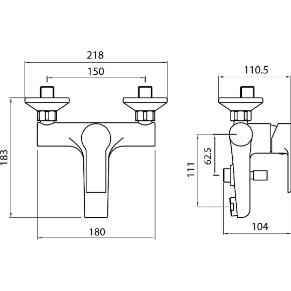 Смеситель для ванны Koller Pool Kvadro Arc KA0100 Хром Смеситель для ванны Koller Pool Kvadro Arc KA0100 Хром