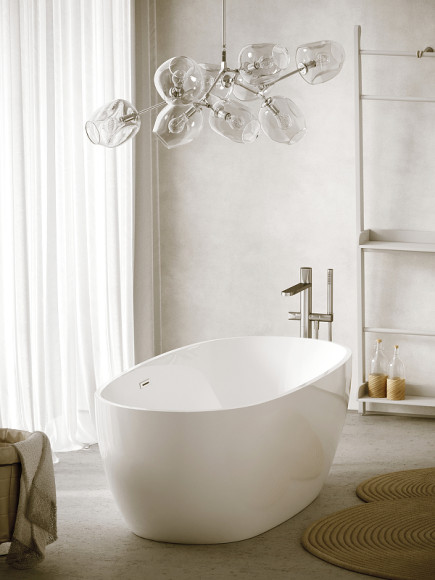 Акриловая ванна Sancos Flo 170x80 FB02 без гидромассажа Акриловая ванна Sancos Flo 170x80 FB02 без гидромассажа