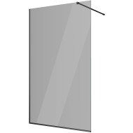 Душевая перегородка Berges Sky Black 80х200 064012 профиль Черный матовый стекло тонированное Душевая перегородка Berges Sky Black 80х200 064012 профиль Черный матовый стекло тонированное